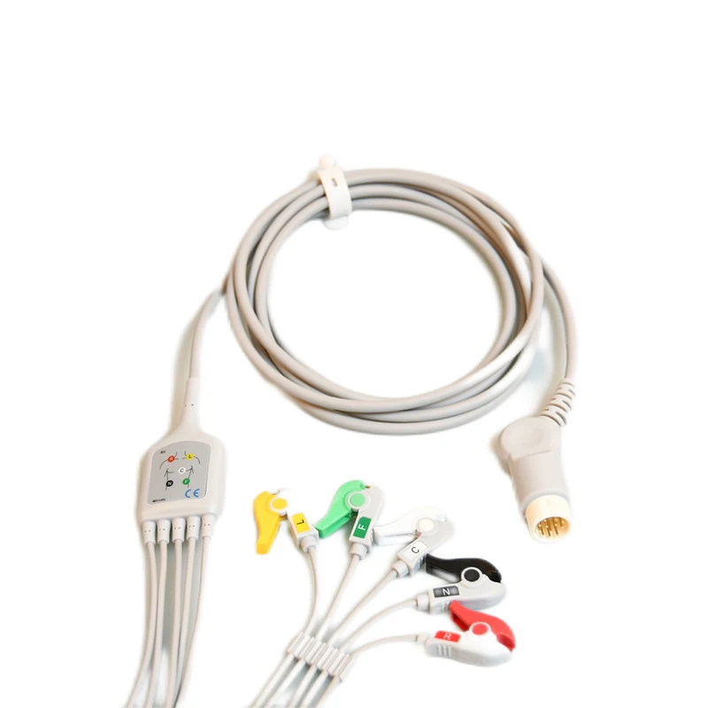 Suitable for VM4VM6MP20MP30MP50 Monitors ECG Lead Wire 12 Pins 5 Guide Buckle Type