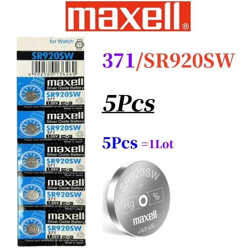 5pcs-50pcs Original 1.55V Coin Battery AG6 371 SR920SW LR920 SR927 171 370 L921 LR69 SR920 Button Batteries for Watch Toy