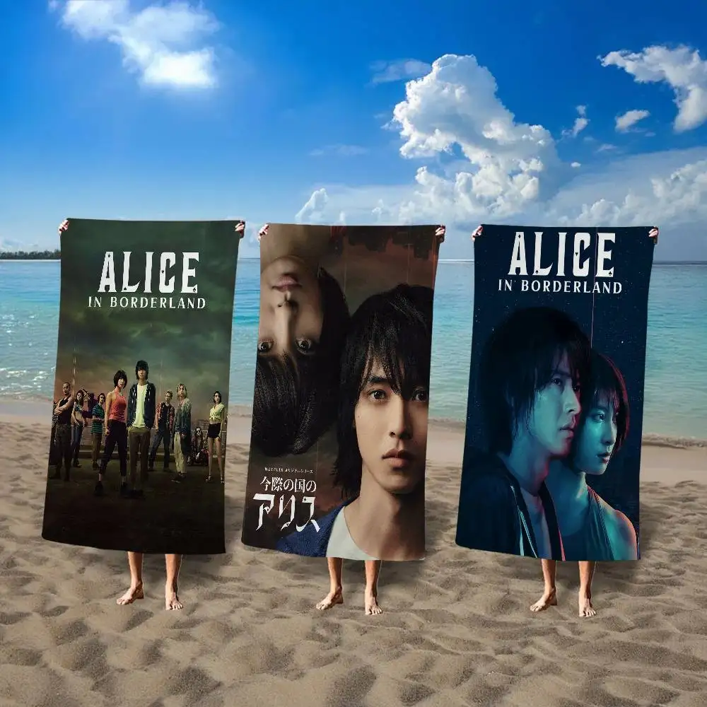 Hot TV Alice In Borderland Microfiber Beach Towel Absorbent Quick dry Soft Yoga Swimming Resort Mountain Climbing Towel