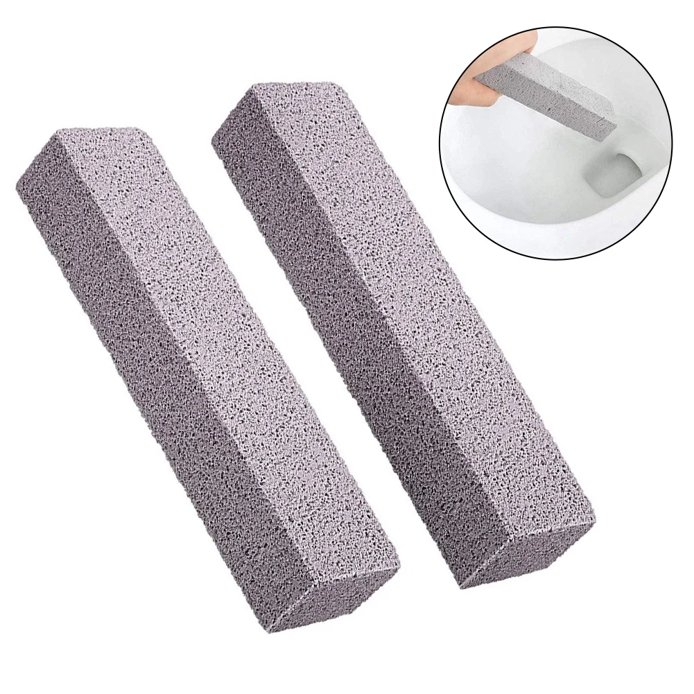 2Pcs Pumice Cleaner Grey Pumice Scouring Pad Cleaner Stain Removal-Stick Stones For Home Toilet Bowl Cleaning Accessories