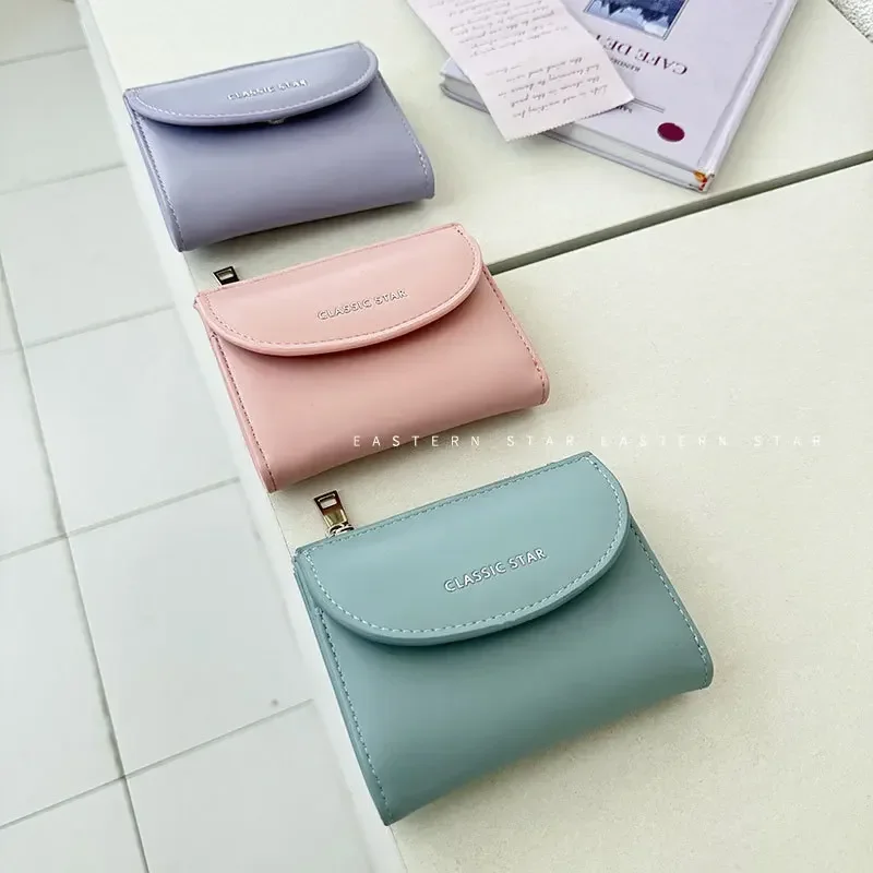 Mini Chic Simplicity Korean Card Purse Women Girl Fashion Solid Color ID Bank Card Wallet Small Portable Travel Cash Storage Bag