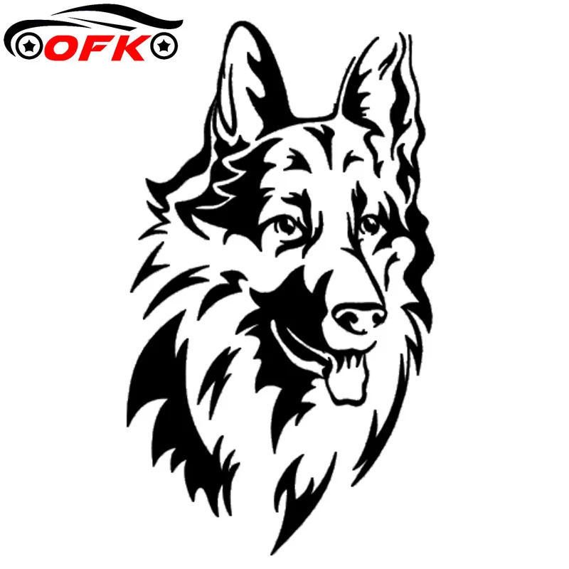 

Car Accessories German Shepherd Dog Vinyl Decal Waterproof Stickers Styling Truck 9.7*16.8CM
