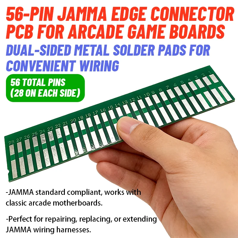 

5pcs DIY Jamma Male Connector Arcade Machine Wire Harness Golden Finger Interface Pandora Box Video Game Board DIY Accessories
