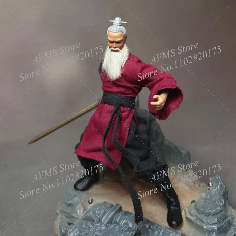 1/12 مقياس تحصيل الشكل الشمس وو كونغ معطف رداء المحارب Hanfu فنون الدفاع عن النفس زي صالح 6 بوصة عمل الشكل الجندي