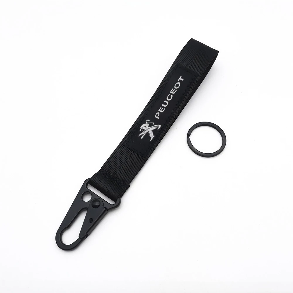 1 قطعة سيارة كيرينغ الشريط الحبل المفاتيح مفتاح حامل اكسسوارات لبيجو 207 3008 206 208 308 307 407 508 2008 5008 107 106