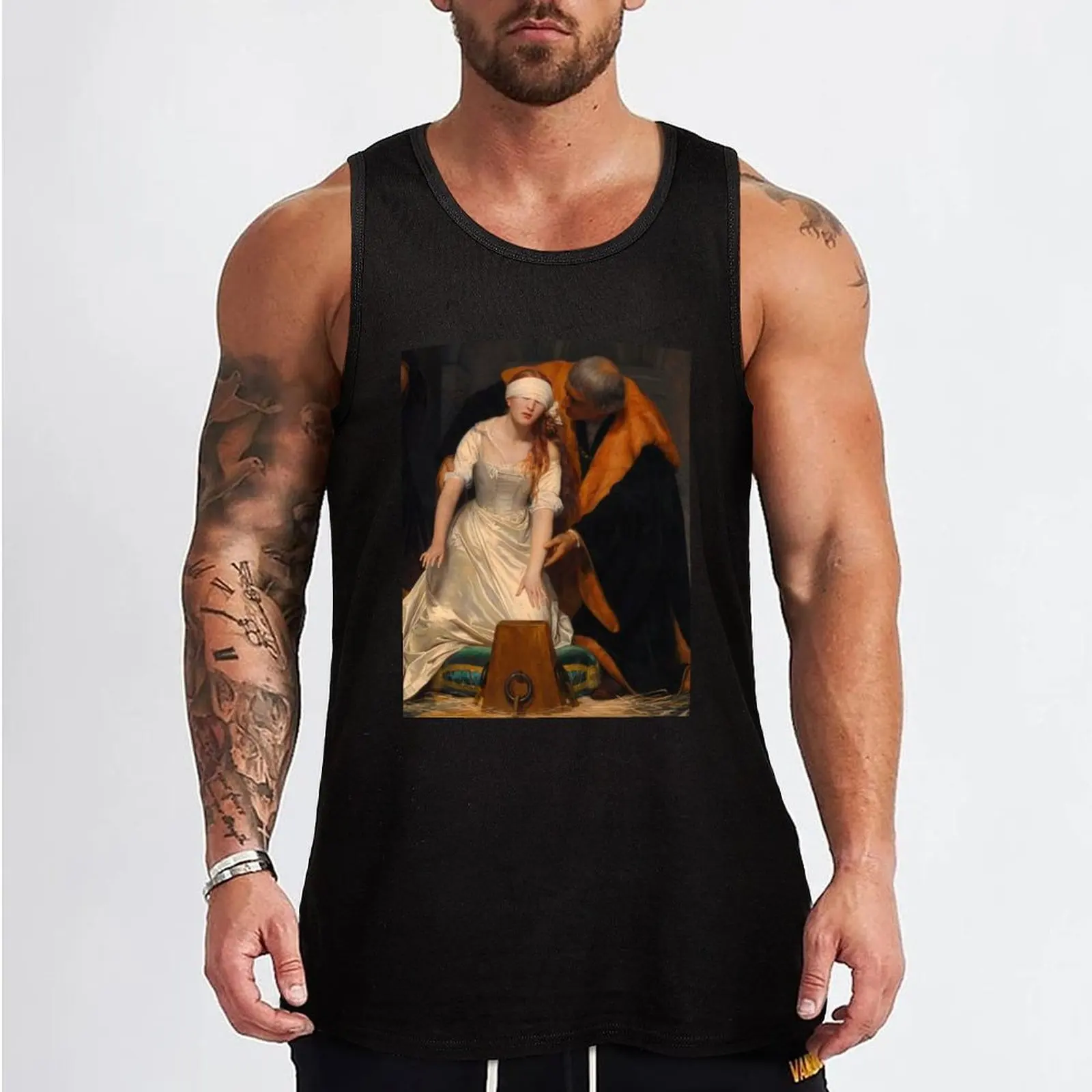 Execution of Lady Jane Grey by Paul Delaroche Tank Top sleeveless gym shirts male fashion 2024 man Men's summer t-shirt