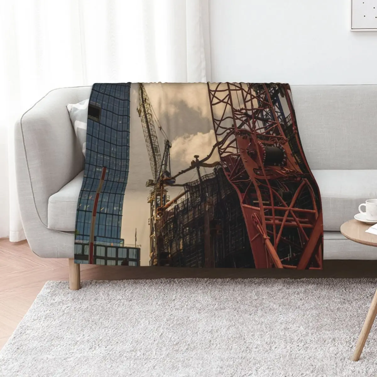 Construction Cranes 2 Throw Blanket halloween Thermal Luxury Thicken funny gift Cute Quilt Blankets