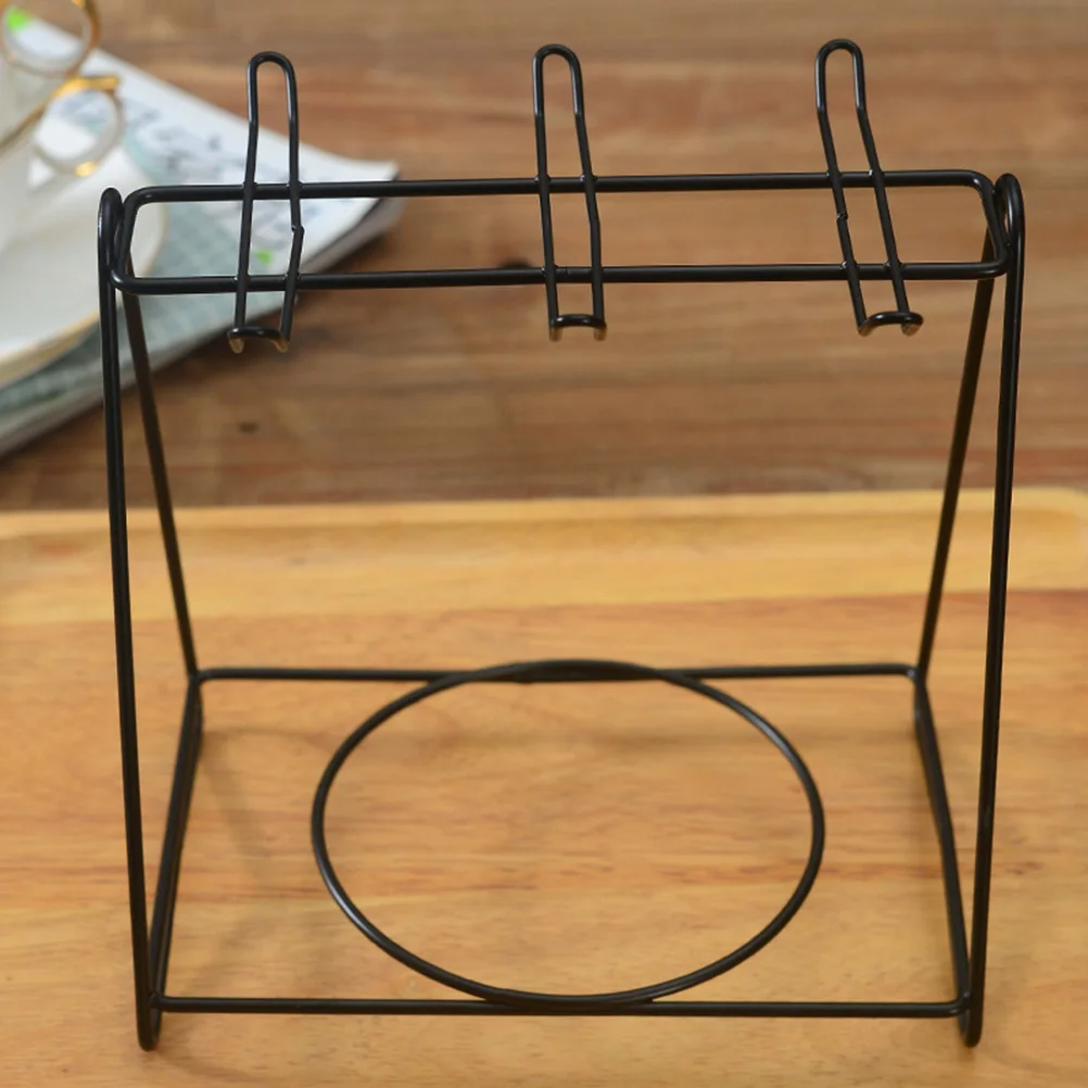 

6 Cups 6 Plates Cup Stand Rack Stainless Steel Coffee Mugs Holder Kitchen Organizer Multi Functional Plate Rack Cup Hanging