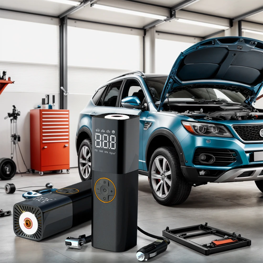 

Портативный автомобильный компрессор 150PSI с цифровым дисплеем, электрический насос для автомобилей, велосипедов и мячей