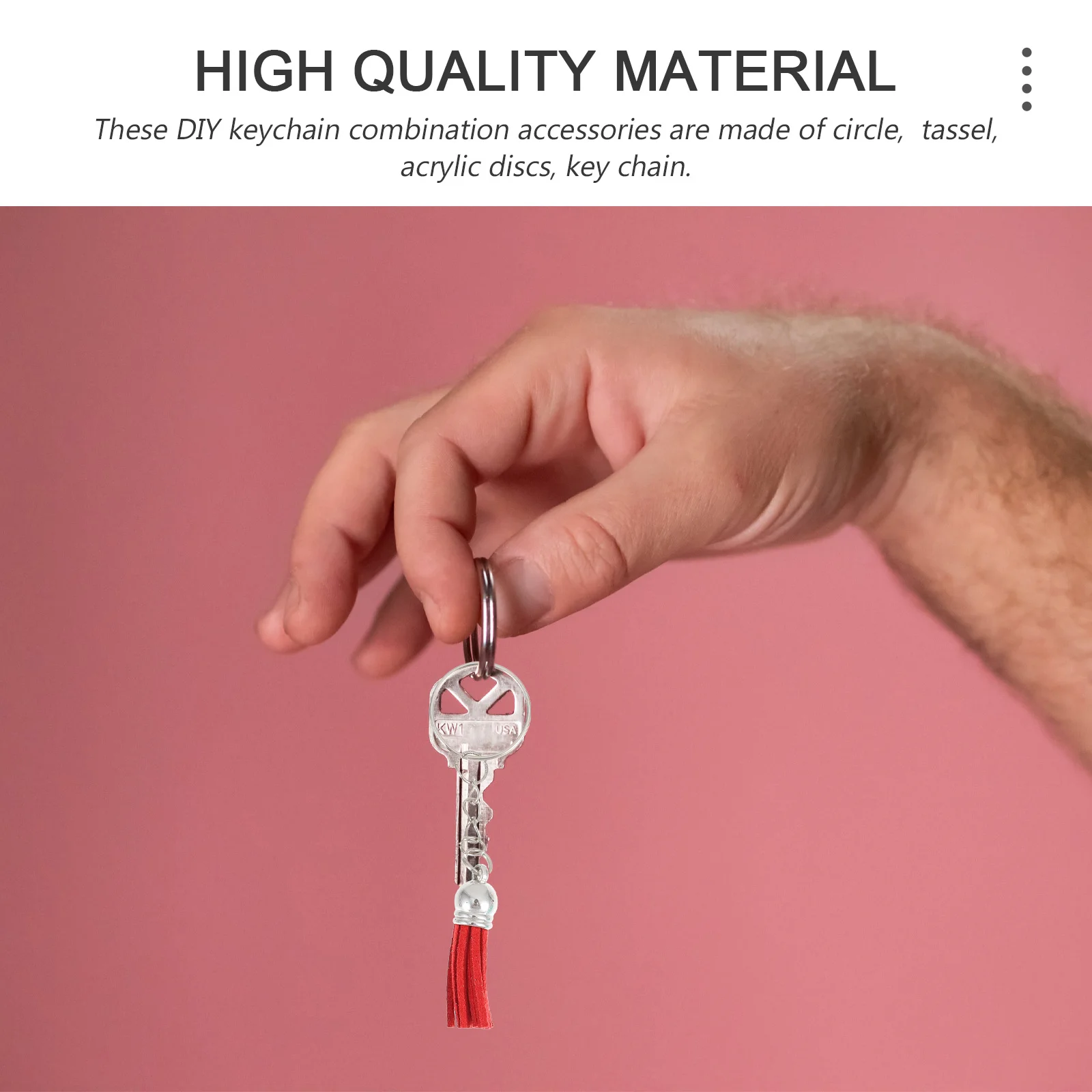 

1Set Creative DIY Keychain Material Fine Workmanship Multi-Color Tassels Pendant for Keys Handmade Jewelry Making Supplies Kit