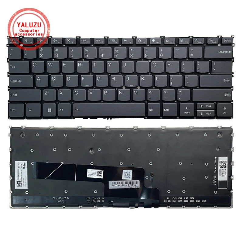 US English NEW Laptop Keyboard For Lenovo ThinkBook 13x G2 IAP YOGA Air 13s Carbon 2022 Year