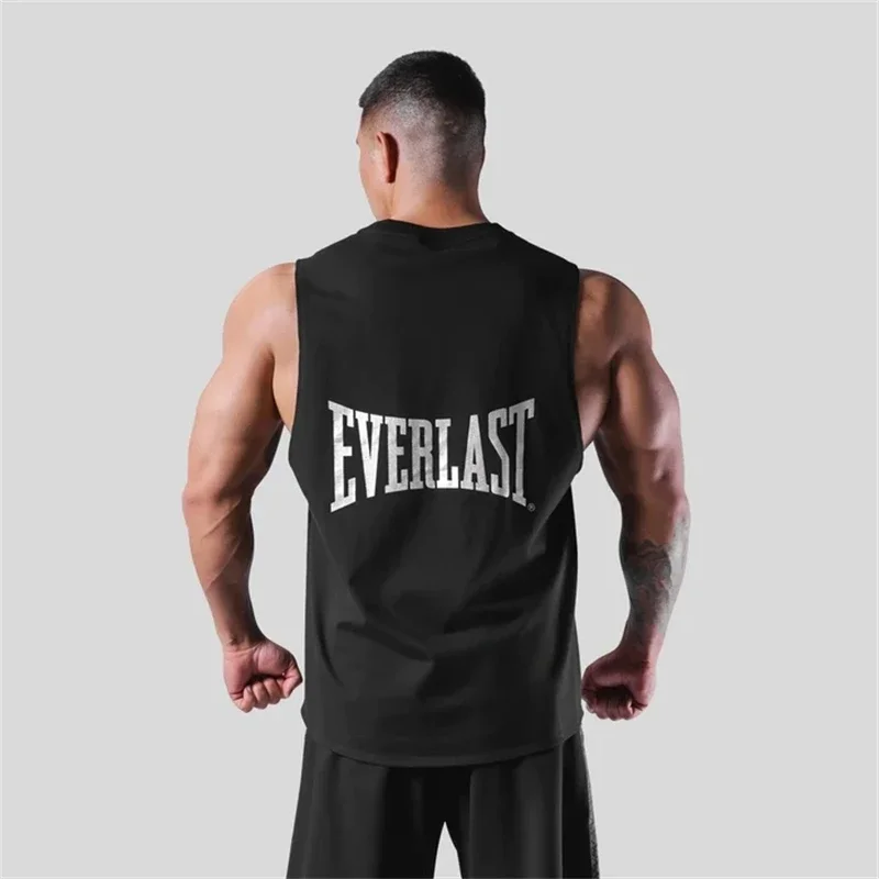 LYFT Jointly GYM Men Summer Gym Cotton Tank Tops Sleeveless Shirts Bodybuilding Clothing Fitness Workout Running Vest Sportswear