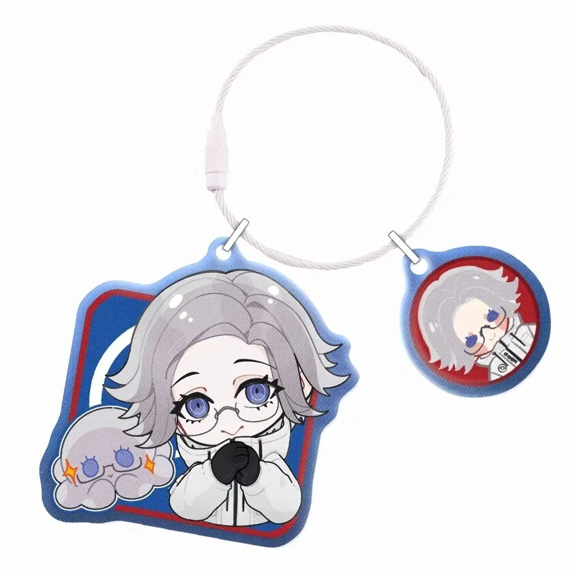4個セット アニメ「百線」 霧月英涛 アクリルキーホルダー 車 バッグ ペンダント ギフト 可愛い クリエイティブ バッグチャーム 友達へのプレゼント キーホルダー