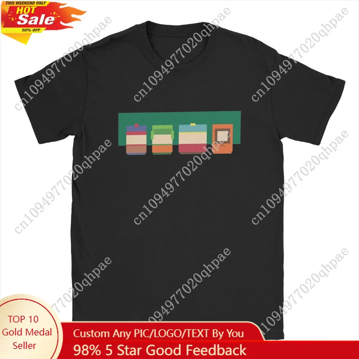 

Souths Parks Stan Kyle Cartman Kenny Men T Shirt Cartoon Funny Vintage Tee Short Sleeve O Neck T-Shirts Pure Cotton Gift merch