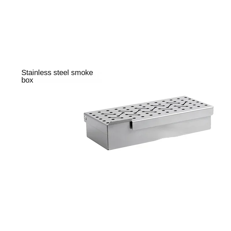 

Stainless steel smoking box outdoor barbecue portable barbecue grill smoking wood chips tools