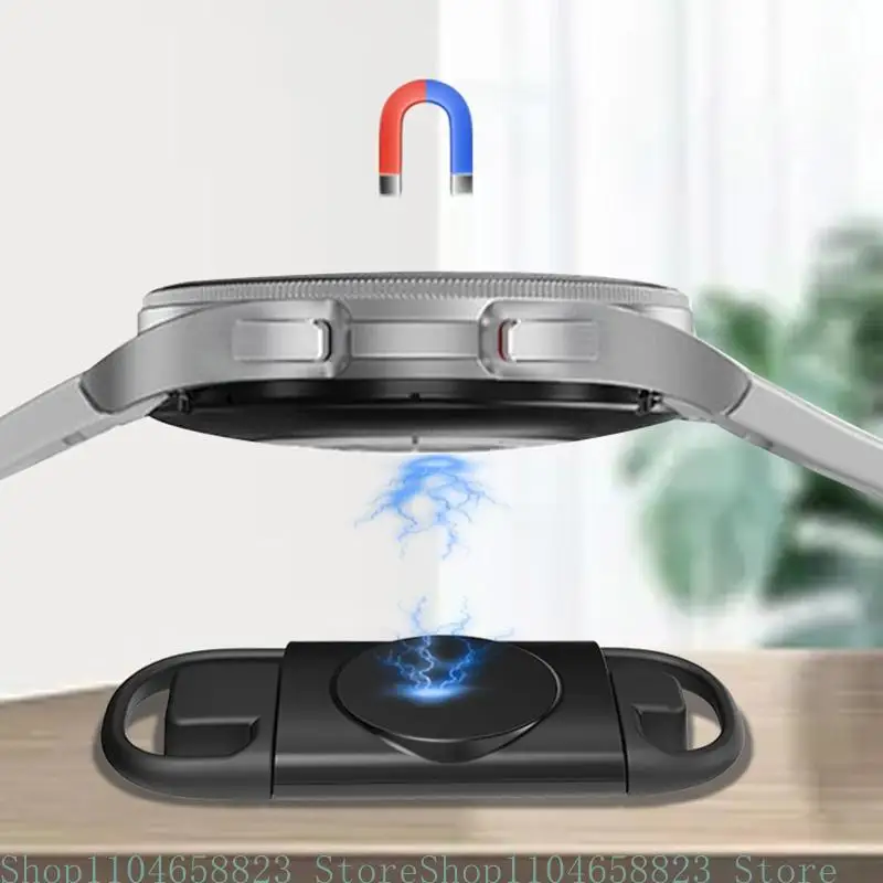 อะแดปเตอร์ชาร์จไร้สายแบบพกพา 2 in 1 เหมาะกับ GalaxyWatch 3/4 USB Fast Stand การออกแบบจิ๋ว
