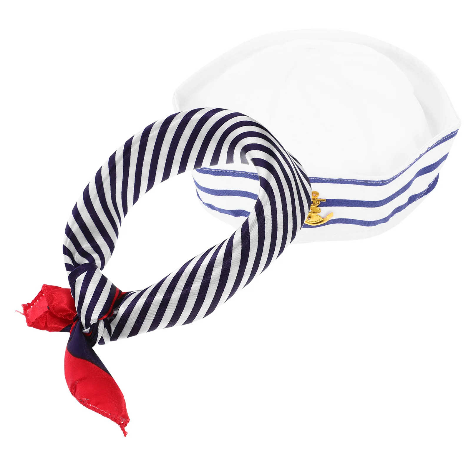 

1Set Cosplay Sailor Hats and Scarf Kit All-Match Color Detailed Workmanship Perfect for Role Play Events Cosplay Sailor Hats