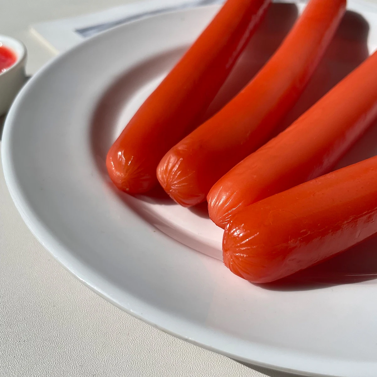 Realistisches gefälschtes Wurstmodell – künstliches Lebensmittelmodell für Fotografie-Requisiten, Küchendisplay, BBQ-Party-Dekoration und Bäckerei-Display – Detail 8