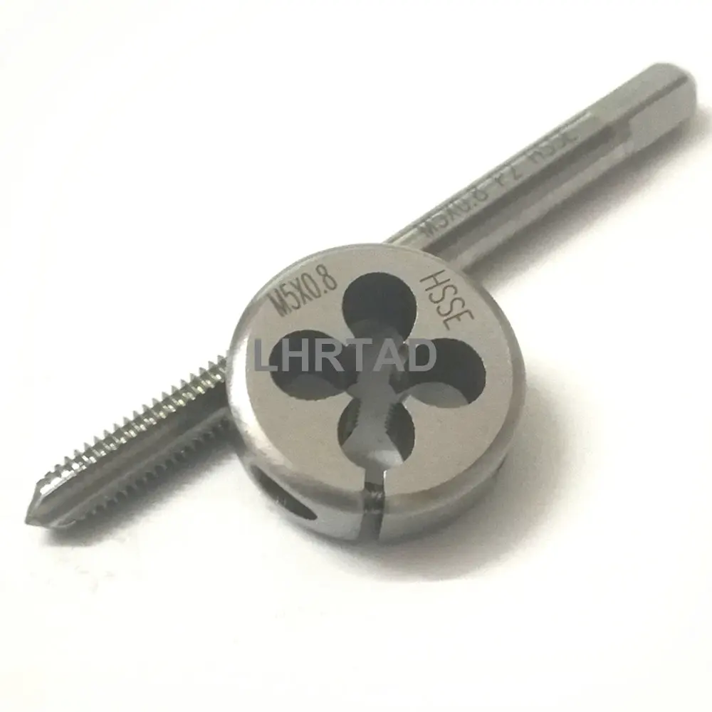 2PCS HSSE Screw Taps M5X0.8 right hand Threading Metric-Plug Spiral-Point tap die nut set M5X1 M5X0.5 M5X0.35 M5.5X1 M5.5X0.5