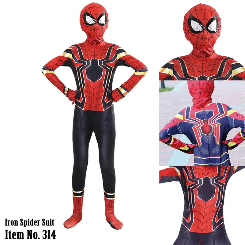 MARVEL Spider-man Costumes Tom Holland Spiderman Cosplay Bodysuits For Kids Adults Party Clothes Birthday Gift Fans Collection