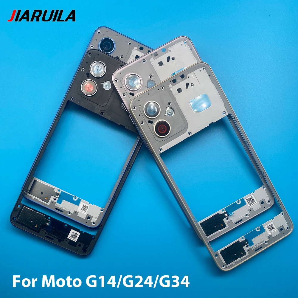 Middle Frame Housing Case For Moto G14 G24 G32 Middle Frame Bezel Middle Plate Replacement Parts