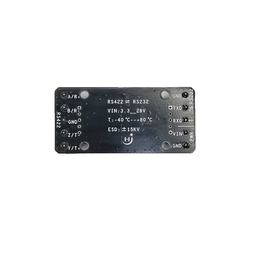 2Mbps High-Speed RS232 to RS422 Converter Module, Industrial Grade with Reverse Polarity Protection, Wide Input 3.3V-24V