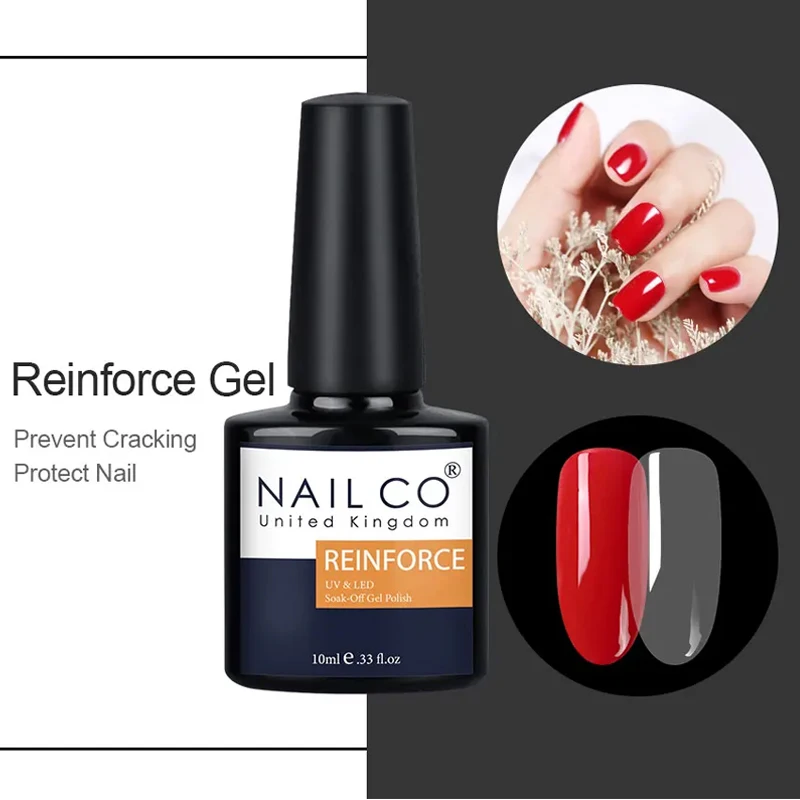 NAILCO 10/15 مللي تعزيز هلام قاعدة علوية معطف هلام طلاء الأظافر UV LED نقع قبالة هلام البولندية مسمار الديكور ورنيش مسمار الغراء هلام