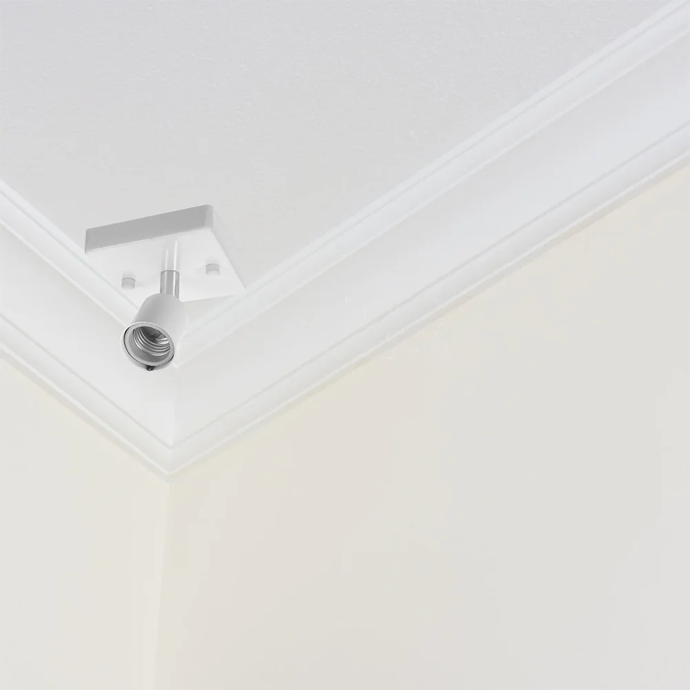 

2Pcs Lamp Holder Ceramic Screw Base High Temperature Resistant 180 Degree Rotation for Office Home Commercial Lighting