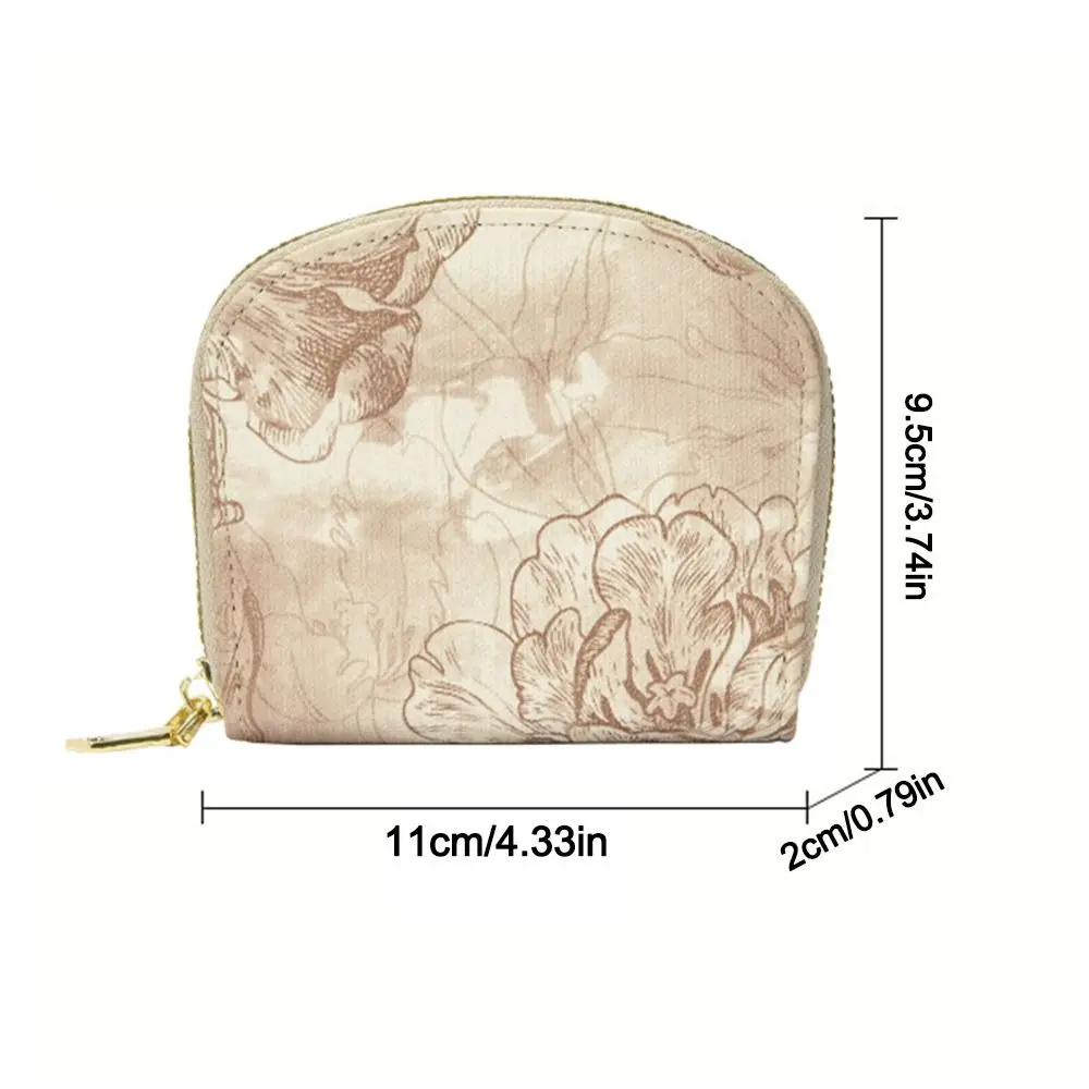 Симпатичная сумка для карт в китайском стиле из искусственной кожи на молнии, держатель для кредитных карт, RFID-держатель для органов с защитой от размагничивания