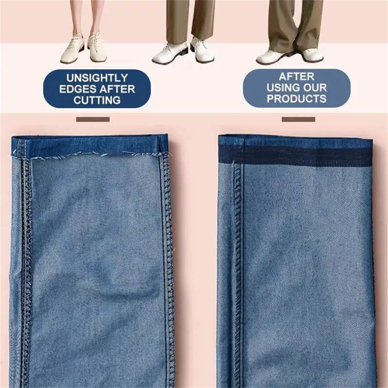 Calças borda encurtar fita aut - Embroidery On Jeans avaliação e preço