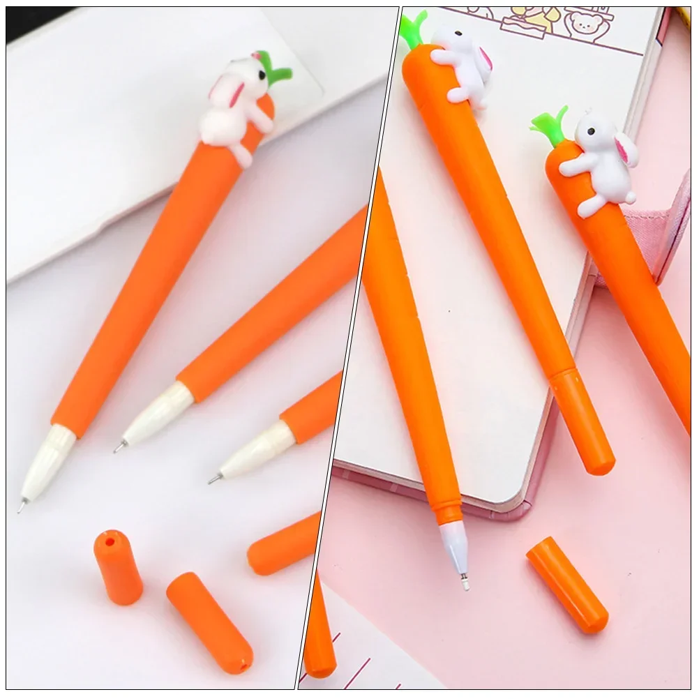 Pen Pens Ink Rabbit Carrot Easter Bunny Writing Cute Cartoon Animal Signature Funny Ballpoint Kawaii Basket Student 0.5Mm Bulk