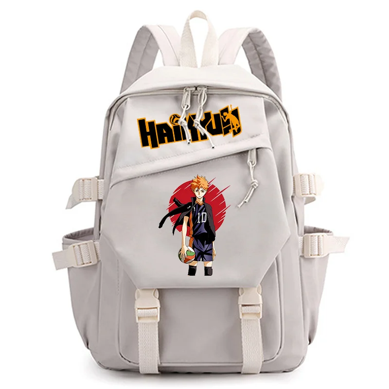 Haikyuu Backpack Anime Printed Large Capacity Student Supplies Travel Outside Portable Knapsack Hinata Shoyo Cartoon Bags Gifts