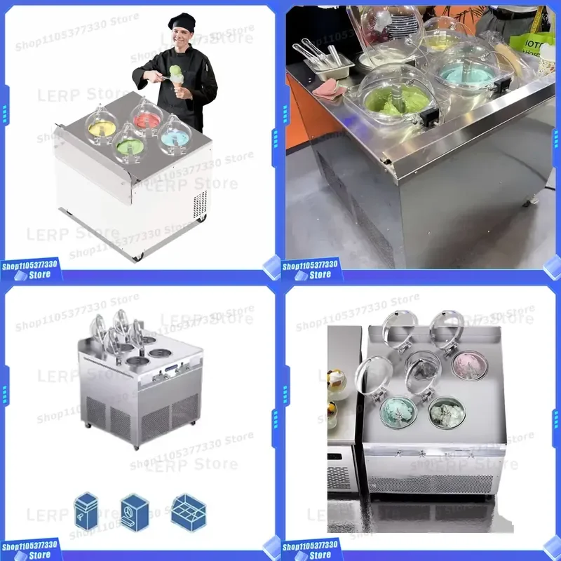 Commercial Ice Cream Maker Machine Professional Home Use Food Store Frozen Dessert Maker Automatic Soft Serve Ice Cream