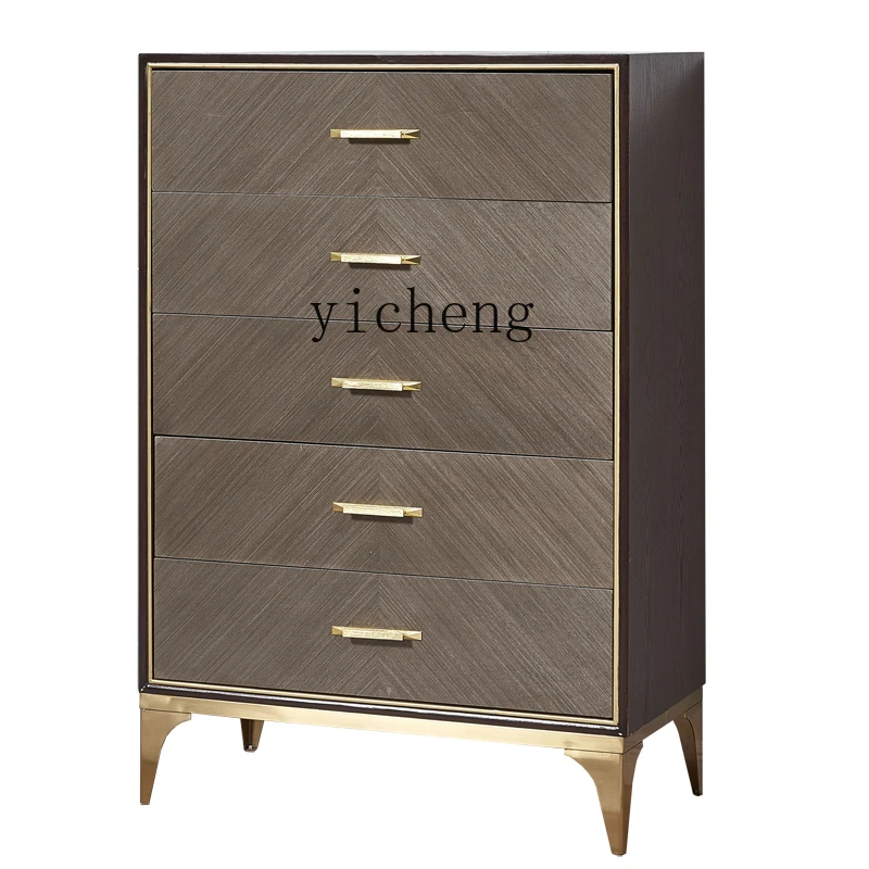 

Zk Light Luxury Storage Hallway Modern Home Art Side Cabinet Solid Wood Drawer Wall Bedroom Curio Cabinet