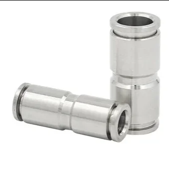 Pneumatic Air Hose Fitting PU Stainless steel 304 metal quick release fittings 4 6 8 10 12 14 16mm PU plug-in air hose fittings