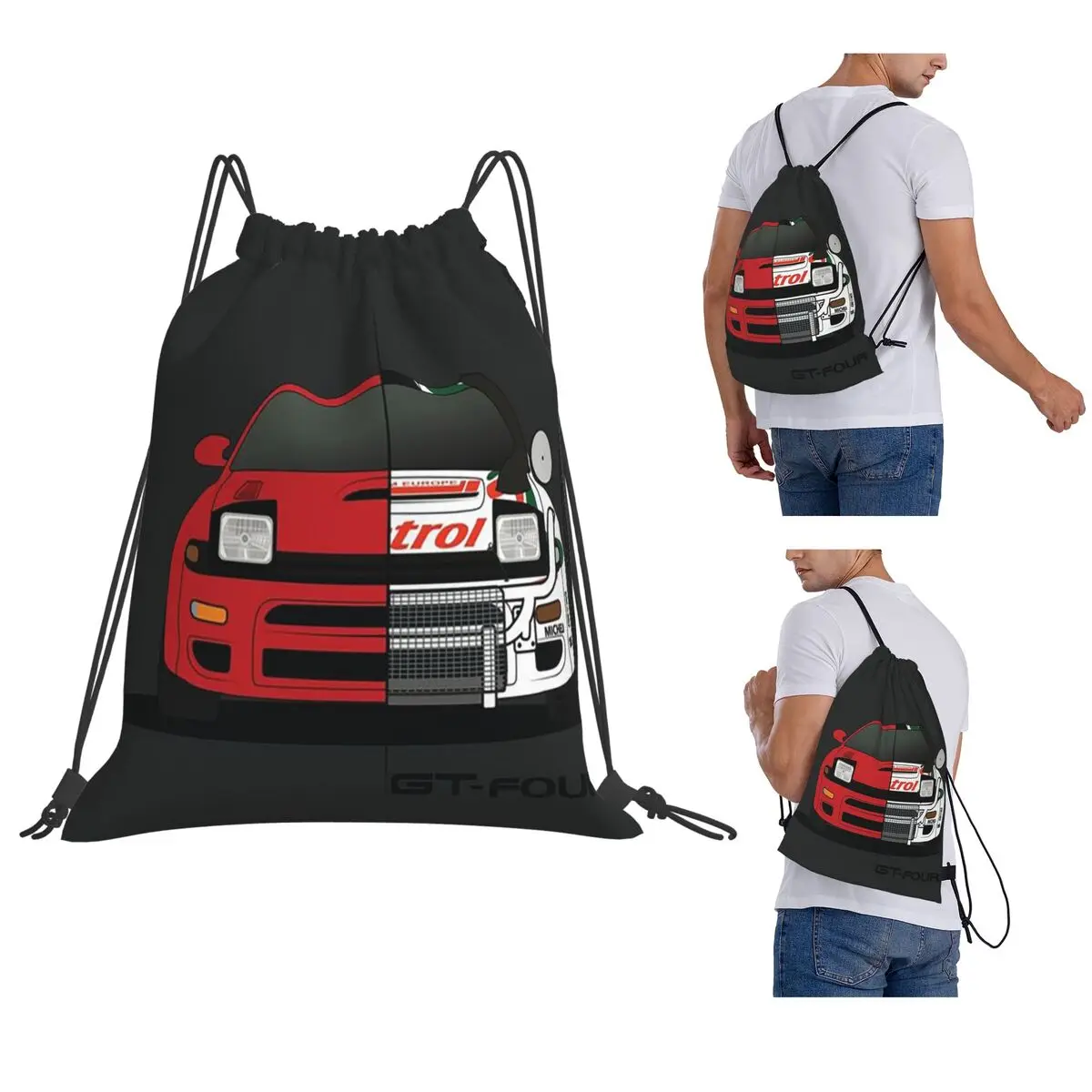 Celica Gt-Four Alltrac All Trac Awd Rally Raid Backpacks Drawstring Bags Sundries Bag Book Bags for Man Woman School