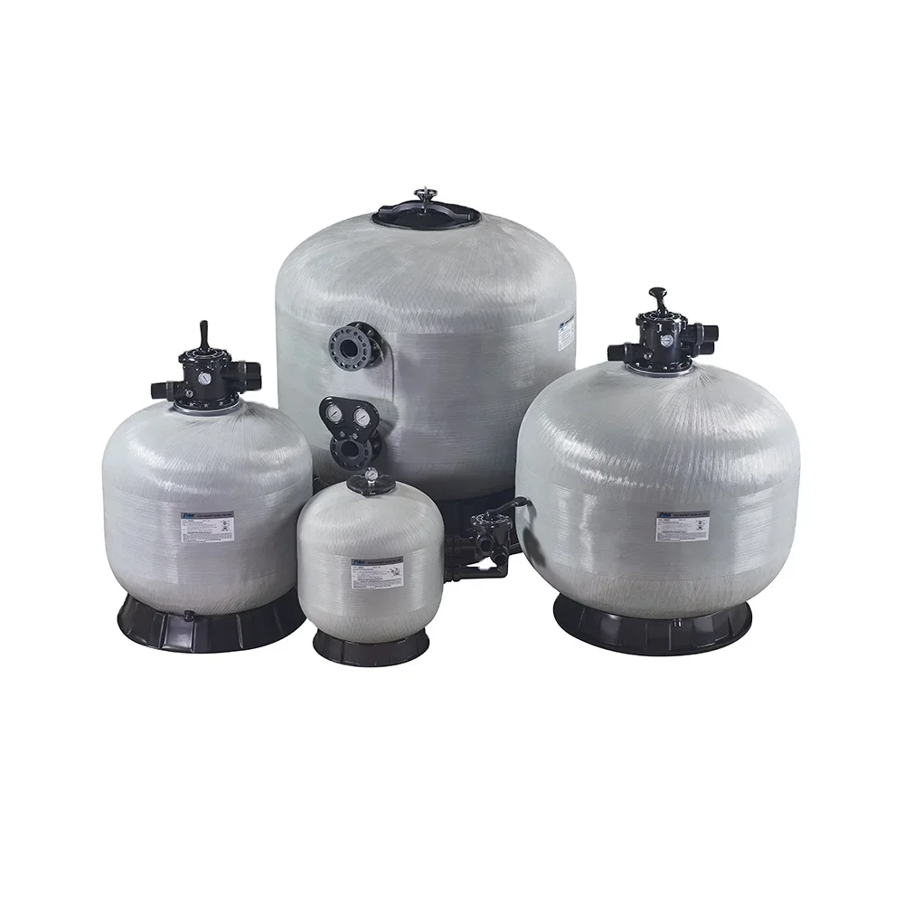 swimming pool water treatment system fiberglass top mount sand filter for swimming pool