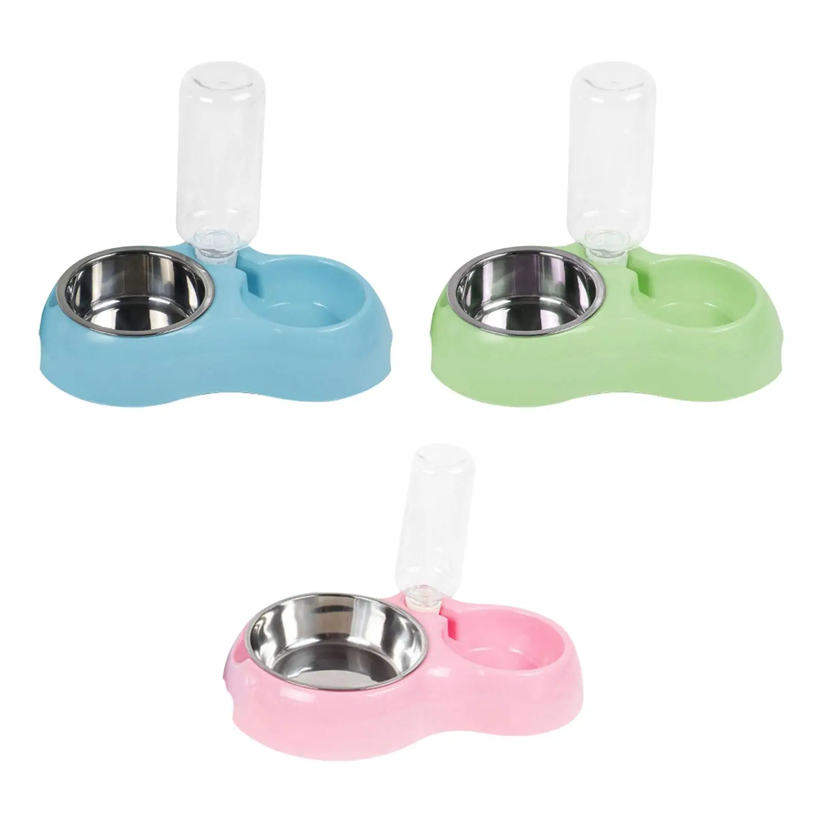 Cat Dog Bowls Pet Feeding Station Drinker Dish Kitty Pet Water and Food Bowl Set for Small Animals Kitten Travel Pet Shops Bunny