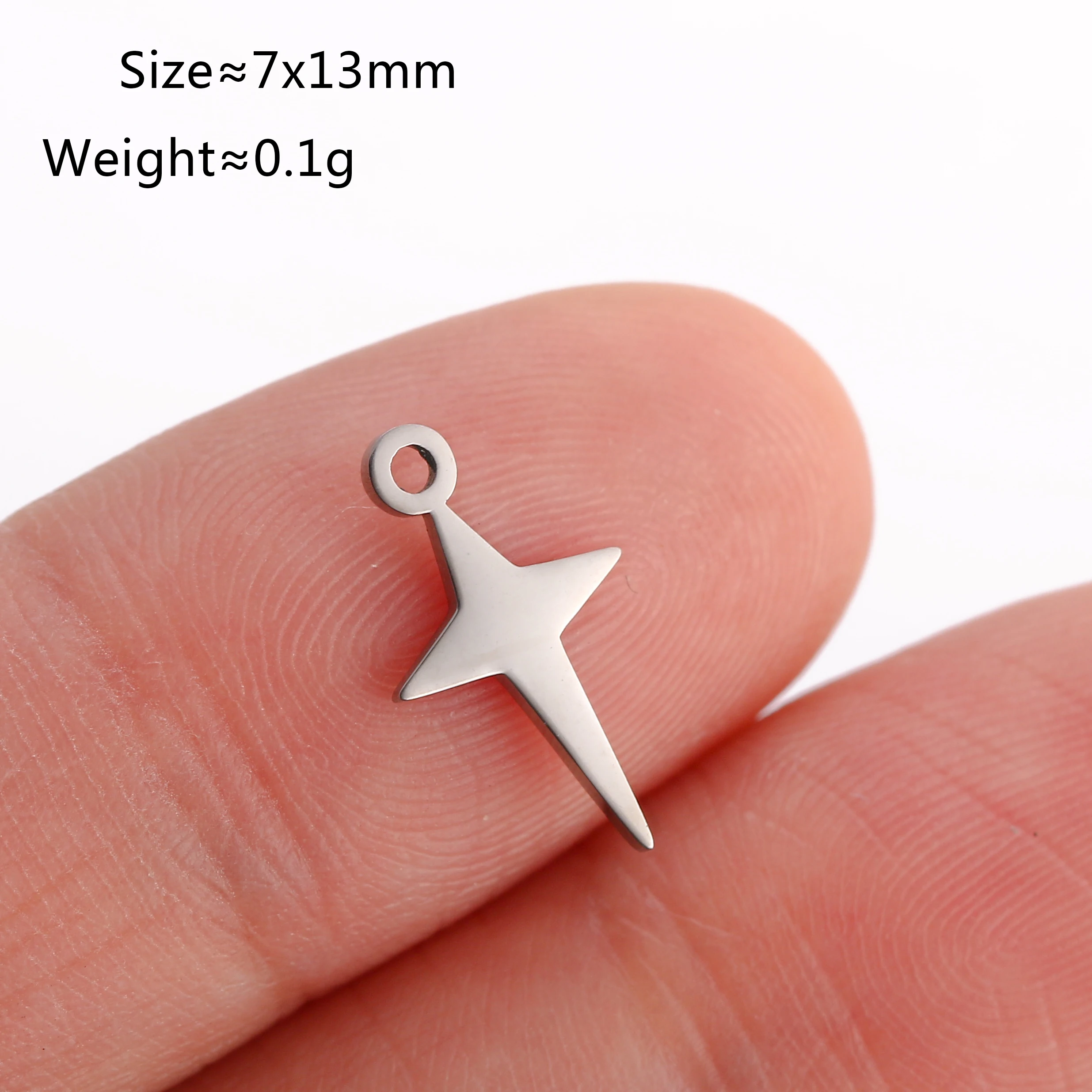 5 Teile/los Celestial Mini Star Charms Edelstahl Pentagramm/Astral/Meteor/Mond Anhänger DIY für Ohrring Armband schmuck Machen