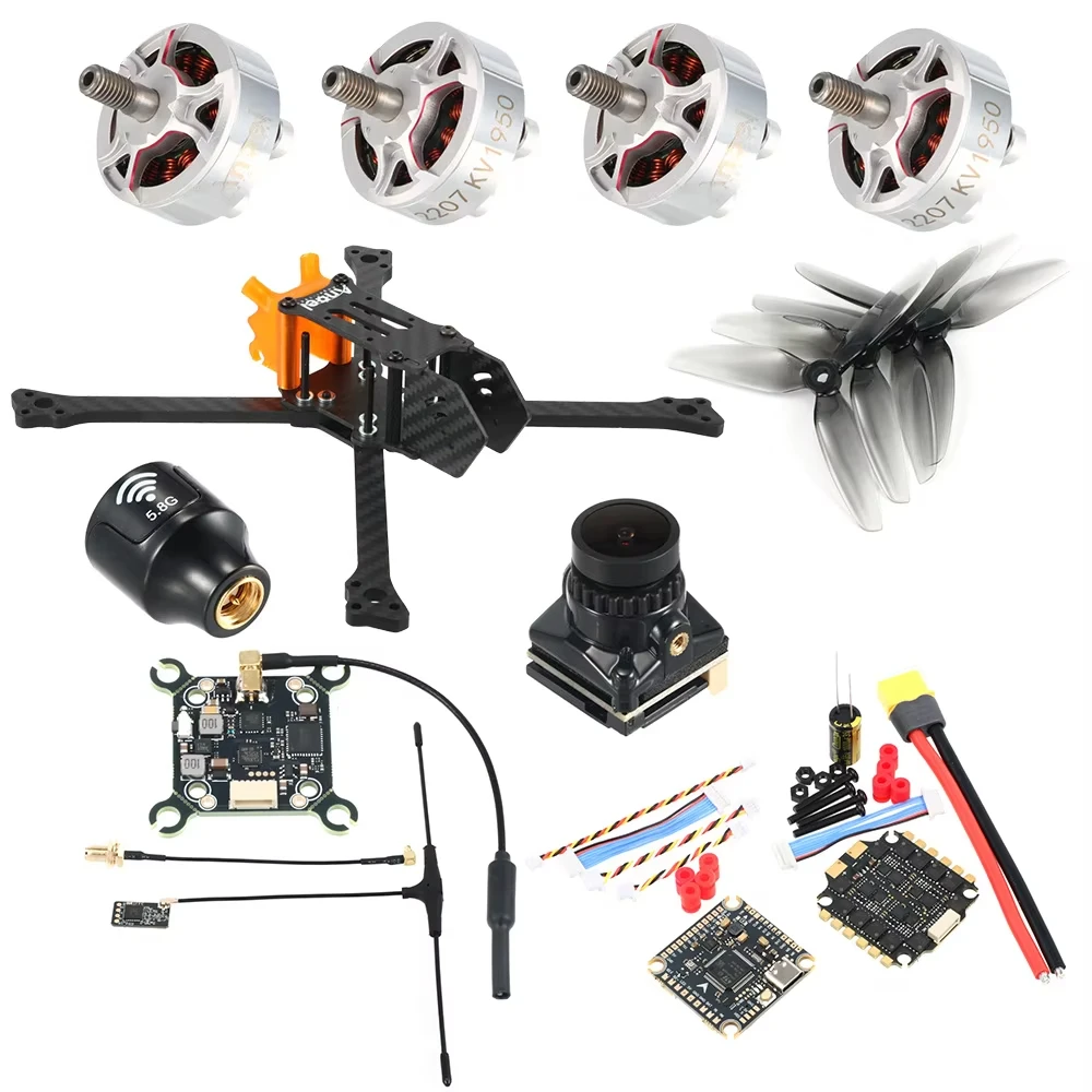 Angel50 5" FPV-Drohnen-Kit RC Quadcopter STM32F405 BMI270 2207 1950kv bürstenloser Motor unterstützt 4-6S 2.4G/915Mhz für FPV-Rennen