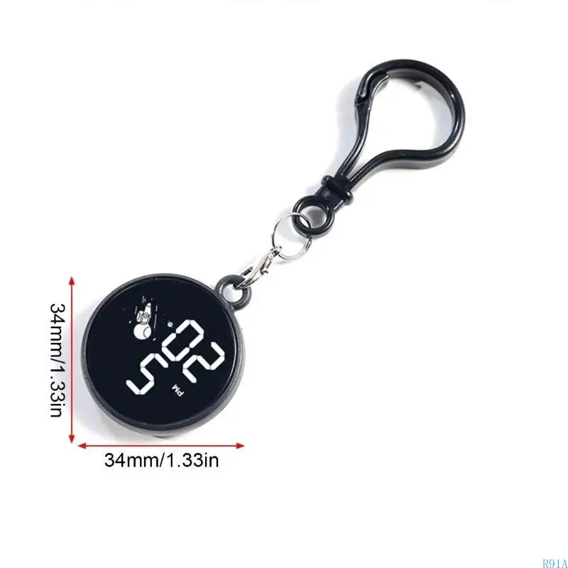 Orologio clip carabinatore R91A Sport Orologio Electronic Hanging Orologio per borse e keyring