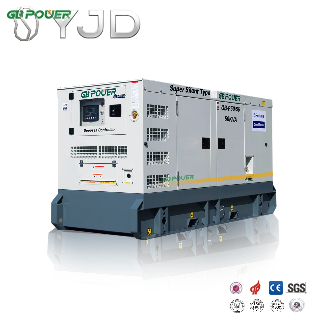50Hz/60Hz Silent Type Heavy Duty 150kVA Diesel Generator GB POWER GB-C150 1500RPM with ATS