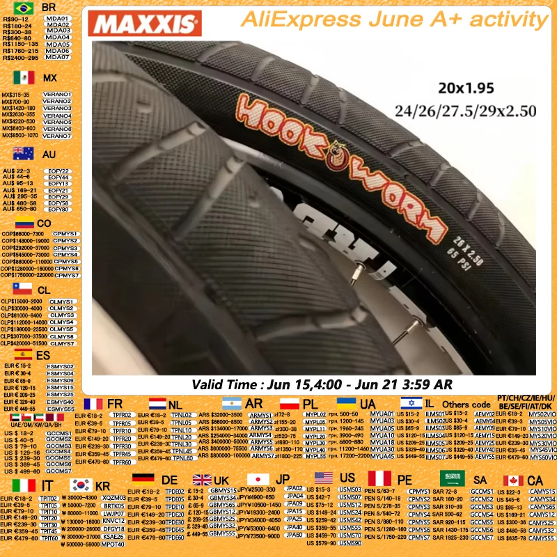 1 pçs maxxis ganchorm original rrban pneu de assalto para bicicletas de carga pedicabs plana/parque/estrada/verde pneu de bicicleta bmx pneus