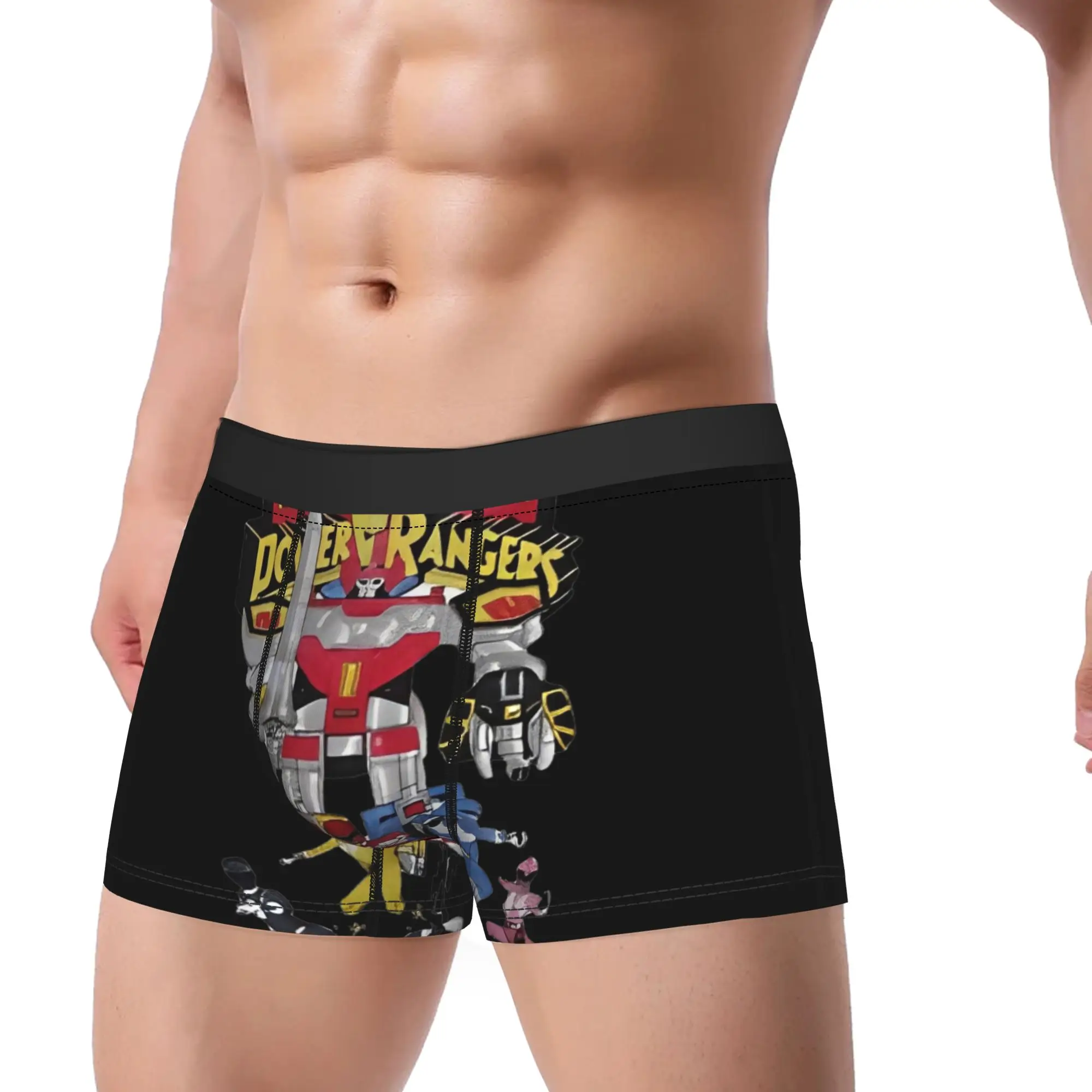 Sous-vêtements pour hommes Mighty Morphin Power Rangers, caleçons sexy, shorts, culottes respirantes, sous-vêtements de grande taille