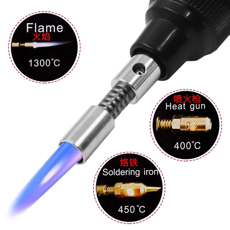 8-in-1 Butane Gas Welding Soldering Iron Kit Set Welding Pen Gas Soldering Iron Cordless Butane Tip Tool(Excluding butane gas)