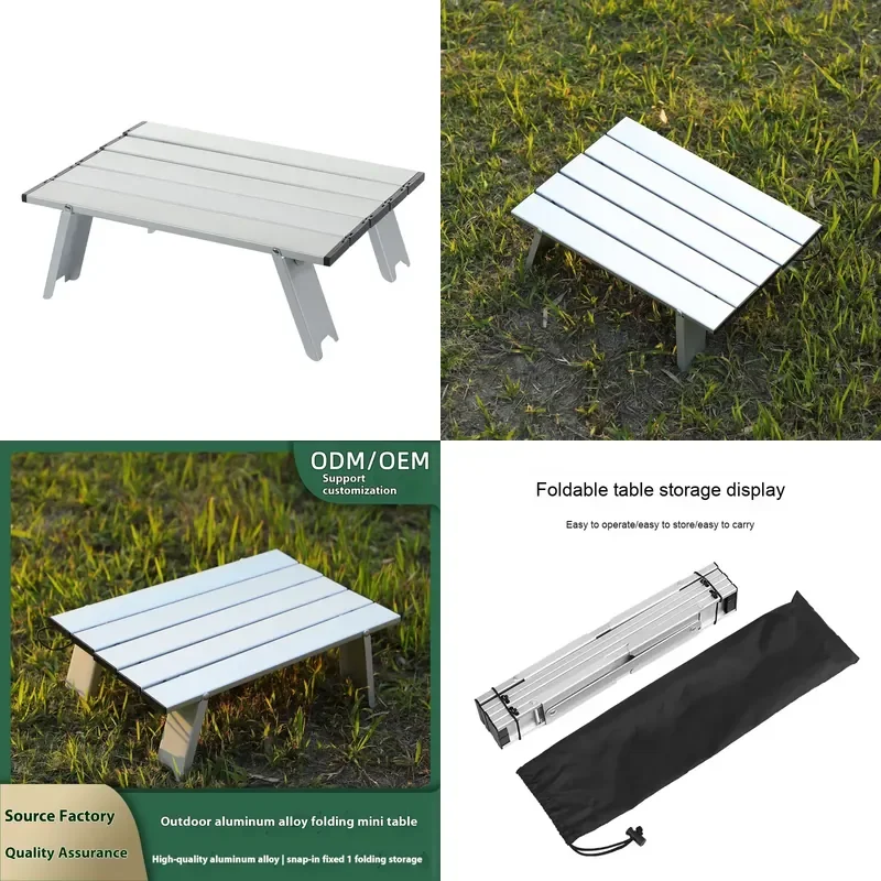 for  Multipurpose Outdoor Folding Table Portable Aluminum Alloy Lightweight Modern Style Suitable  Camping Beach Picnics