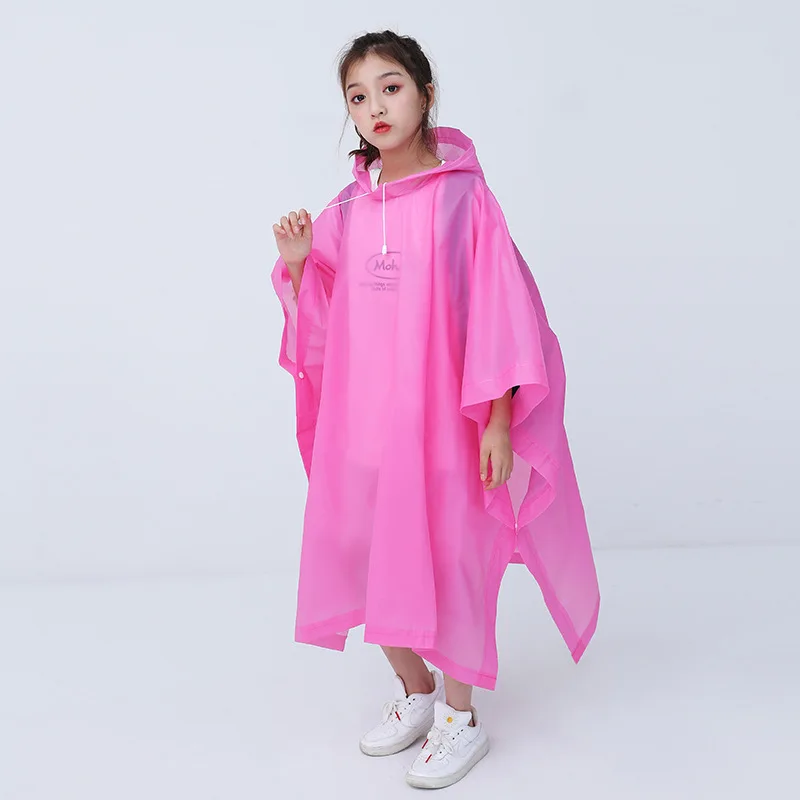 Thickened Transparent Children Raincoat Hooded Cute Waterproof Rainwear High Quality Walking Pupils Boy and Girl Raincoat Jacket