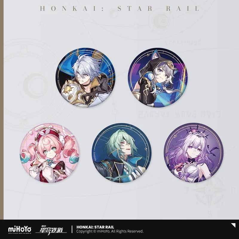

Sunsyea Honkai Star Rail Official Merch miHoYo Original Authentic QXYY Series Badge Dan Heng Blade Kafka Luocha Sunday Robin