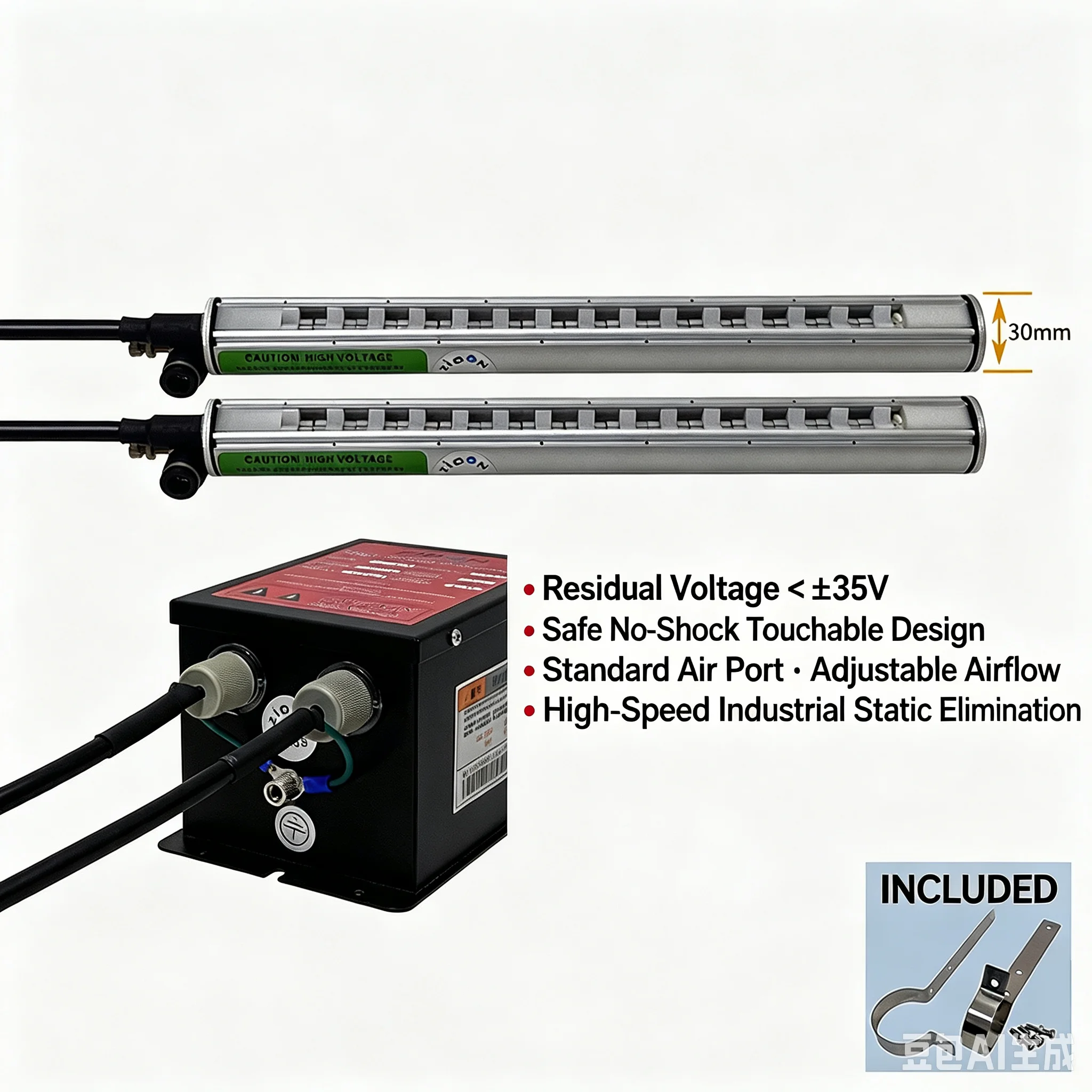 Industrial static elimination rod ST-503A ion air rod static eliminator ST-403A high-voltage ion generator