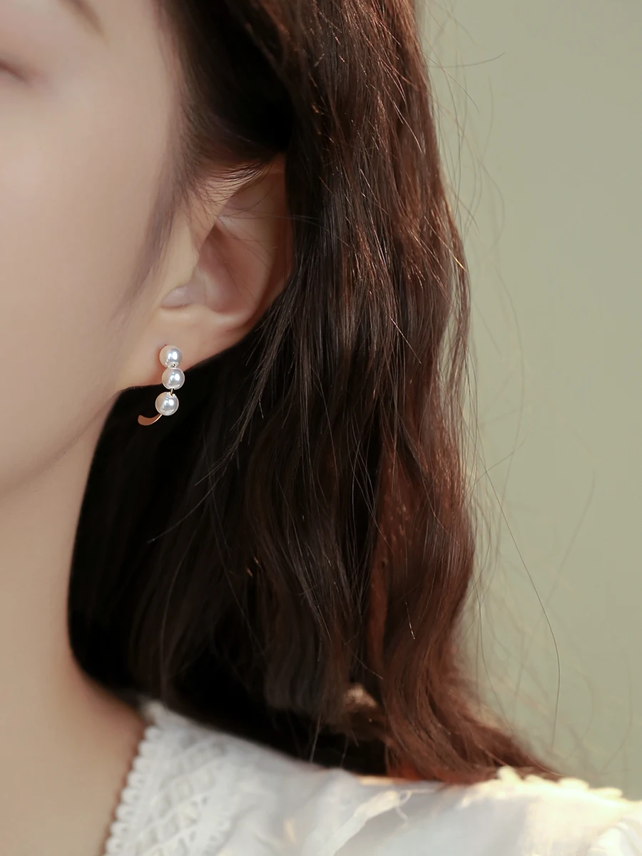 

Lii Ji серьги-кольца с настоящим жемчугом, женские серьги, ювелирные изделия, подарок